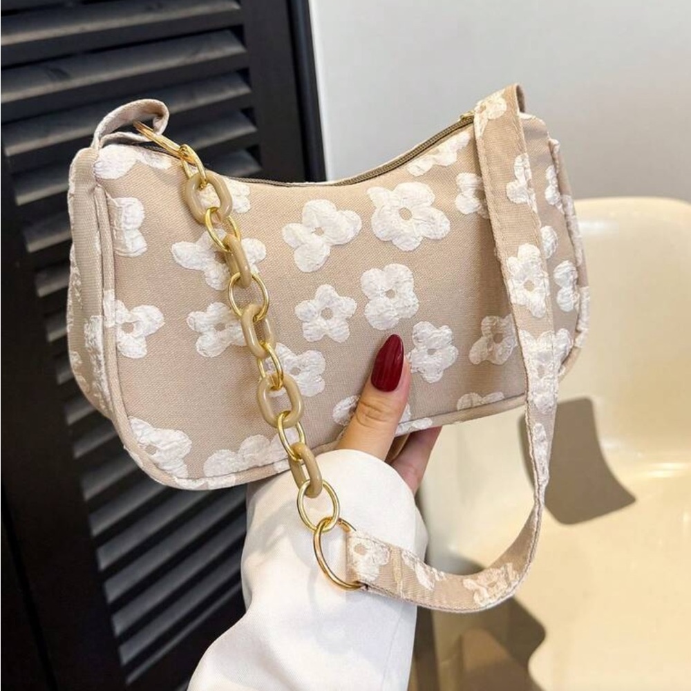 ⚠️Clearance Elegant Lightweight Luxury Beige Floral Women's Bag - Picture 3 of 9